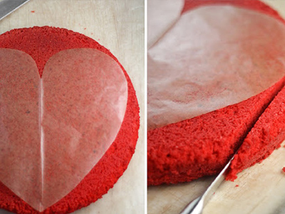 gâteau en forme de coeur